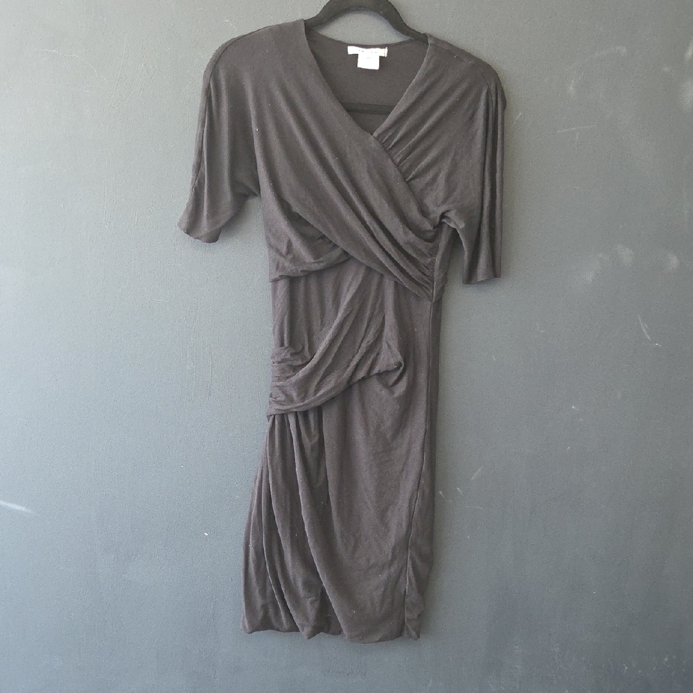 Carven Charcoal Asymmetrical Dress